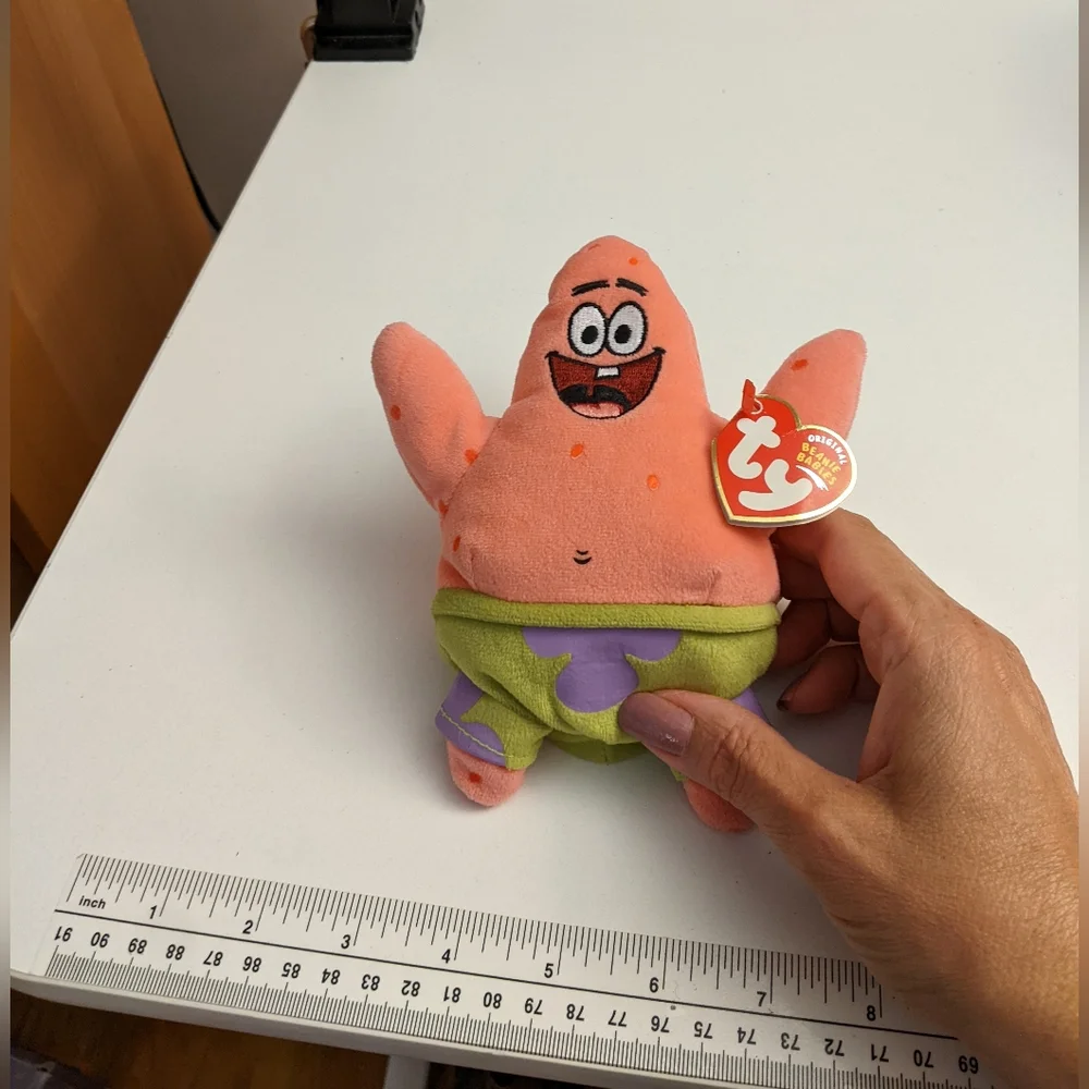 VTG Sponge Bob Square Pants and Patrick Star with tags, 2 Ty Beanie Babies - Picture 5 of 15